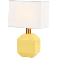 Настольная лампа Rachael TL32759-T Toplight белая 1 лампа, основание жёлтое керамика в стиле современный 