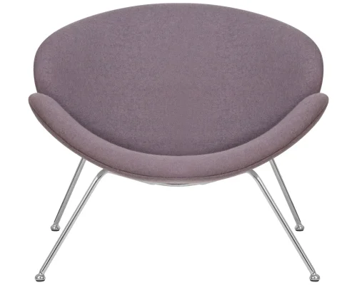 Кресло дизайнерское 72-LMO EMILY, цвет сиденья серый (AF7), цвет основания хромированная сталь Dobrin, серый/винил, ножки/металл/хром, размеры - ****810*780 фото 6
