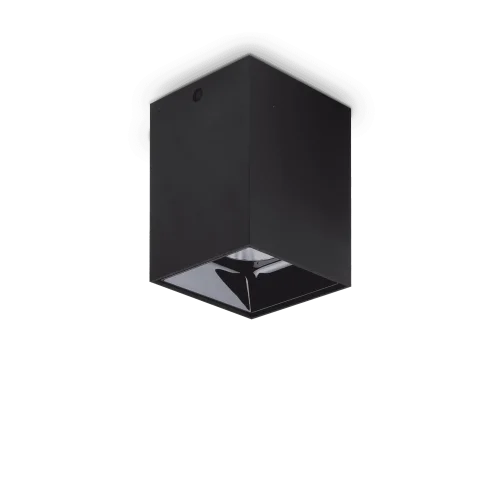 Светильник накладной LED NITRO FI 15W SQUARE NERO Ideal Lux чёрный 1 лампа, основание чёрное в стиле современный квадратный