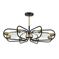 Люстра потолочная Almira 8058/8C Lumion без плафона на 8 ламп, основание чёрное в стиле современный 
