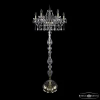 Торшер 1413T1/6/200-160 G Bohemia Ivele Crystal sp без плафона 6 ламп, основание золотое в стиле классический
