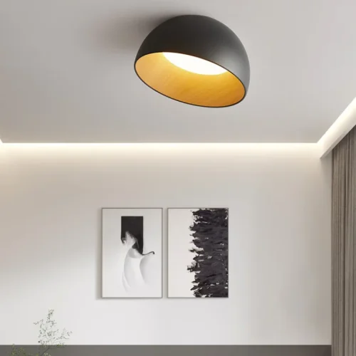Светильник потолочный BARA A D35 Black Трехцветный свет 223993-23 ImperiumLoft чёрный на 1 лампу, основание коричневое в стиле современный скандинавский минимализм фото 5