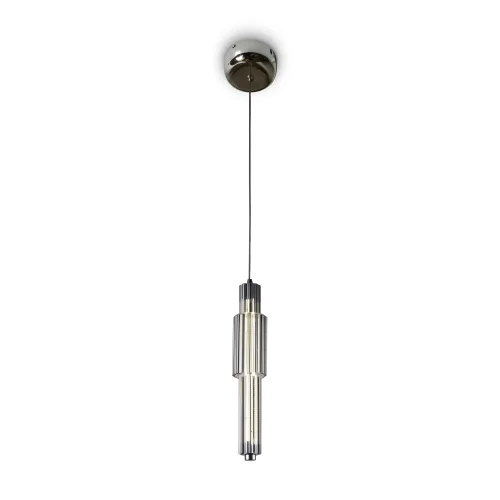 Светильник подвесной LED Verticale MOD308PL-L9GR3K Maytoni серый 1 лампа, основание хром в стиле модерн  фото 3