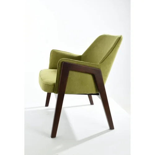 Кресло Arthur 701066 Milosh Tendence, оливковый/текстиль, ножки/дерево/коричневый, размеры - ***550*735*мм фото 7
