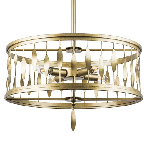 Люстра подвесная Firenze 725143 Lightstar золотая на 4 лампы, основание золотое в стиле арт-деко  фото 3