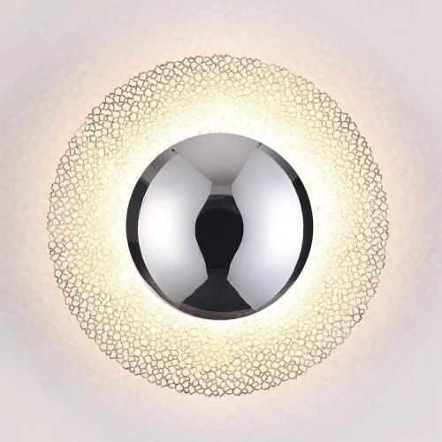 Светильник потолочный LED Lunario 3560/18L Odeon Light серебряный хром 1 лампа, основание серебряное в стиле хай-тек 
