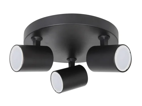 Спот с 3 лампами CLT 017W3 D230 BL Crystal Lux чёрный GU10 в стиле модерн 