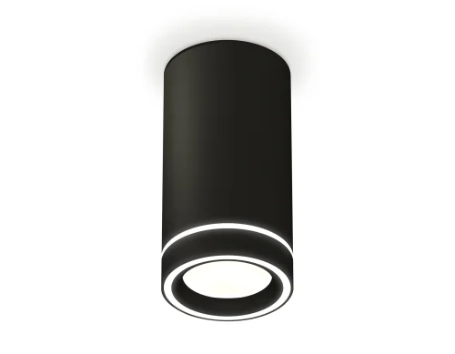 Светильник накладной XS8162004 Ambrella light чёрный 1 лампа, основание чёрное в стиле хай-тек круглый
