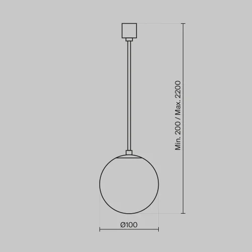 Светильник подвесной LED Luna P039PL-5W3K-10-B Maytoni белый на 1 лампу, основание чёрное в стиле хай-тек современный фото 8