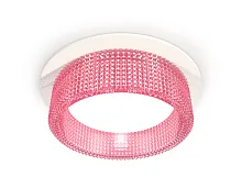 Светильник точечный XC8050032 Ambrella light розовый 1 лампа, основание белое в стиле хай-тек 