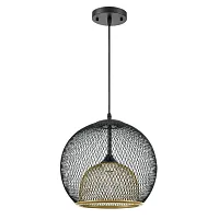 Светильник подвесной Leonela 8052/1A Lumion золотой чёрный на 1 лампу, основание чёрное в стиле лофт 