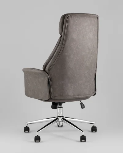 Кресло офисное TopChairs Neoma, серый, экокожа УТ000041775 Stool Group, /, ножки//, размеры - ***** фото 7