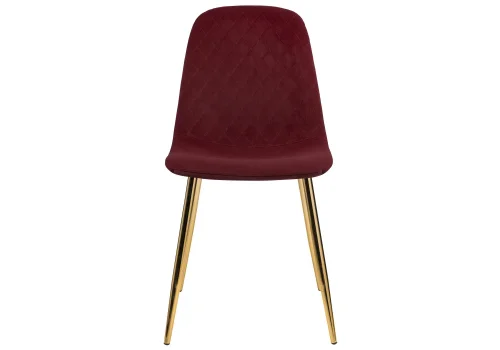 Стул на металлокаркасе Dabl wine red 11707 Woodville, бордовый/велюр, ножки/металл/золотой, размеры - ****440*520 фото 8