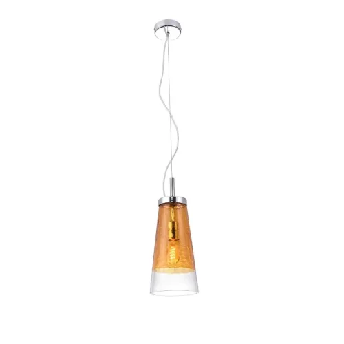 Светильник подвесной Avoria VL5212P21 Vele Luce прозрачный оранжевый на 1 лампу, основание хром в стиле современный фото 3