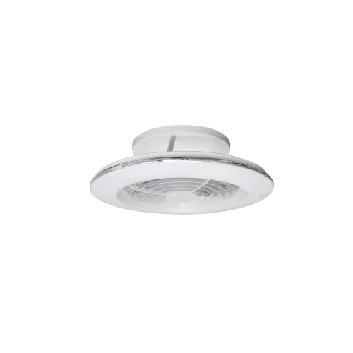 Люстра с вентилятором LED с пультом Alisio 7493 Mantra белая на 1 лампа, основание белое в стиле хай-тек модерн с пультом