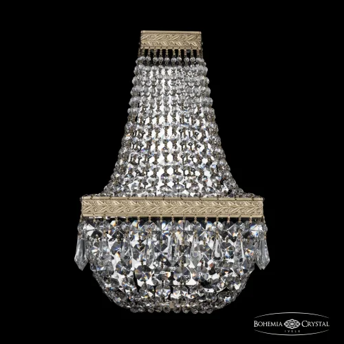 Бра 19012B/H2/20IV Pa Bohemia Ivele Crystal прозрачный на 2 лампы, основание бронзовое патина в стиле классический sp
