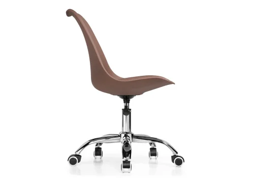 Компьютерное кресло Kolin brown
 15077 Woodville, коричневый/экокожа, ножки/металл/хром, размеры - *880***490*560 фото 3