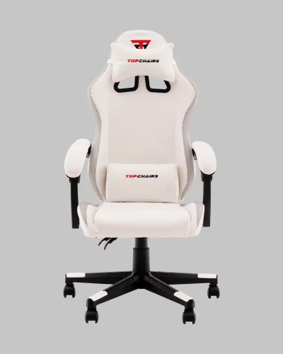 Кресло спортивное TopChairs Druid, белый УТ000039468 Stool Group, белый/экокожа, ножки/полимер/чёрный, размеры - 1170*1270**** фото 8