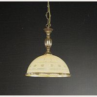 Светильник подвесной L 7104/28 Reccagni Angelo бежевый 1 лампа, основание золотое в стиле классический 