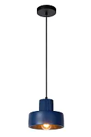 Светильник подвесной Ophelia 20419/20/35 Lucide синий 1 лампа, основание чёрное в стиле современный 