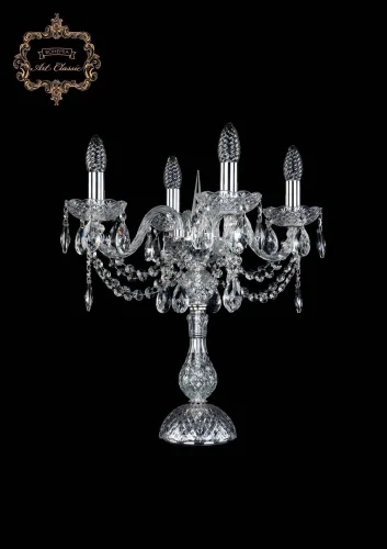 Настольная лампа 12.12.4.141-45.Cr.Sp Bohemia Art Classic прозрачная 4 лампы, основание хром металл в стиле классический 