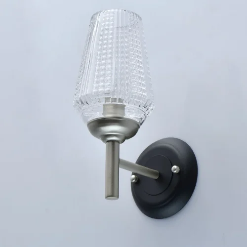 Бра Альгеро 285021201 MW-Light прозрачный на 1 лампа, основание серебряное в стиле классический  фото 3