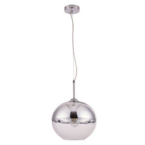 Светильник подвесной Wave A7763SP-1CC Arte Lamp прозрачный хром 1 лампа, основание хром в стиле модерн шар