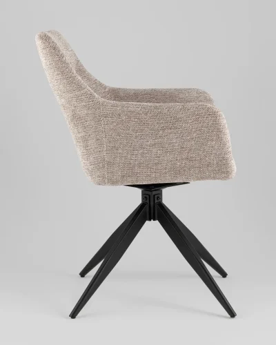 Стул обеденный Enid, светло-коричневый УТ000039273 Stool Group, коричневый/рогожка, ножки/металл/чёрный, размеры - ***** фото 3