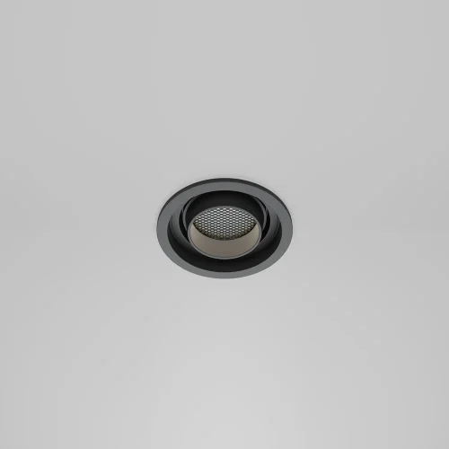 Светильник точечный Atom DL113-GU10-01-RD-B Maytoni чёрный на 1 лампу, основание чёрное в стиле хай-тек современный круглый