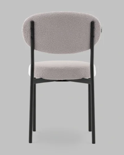 Стул Бриф DD букле светло-серый УТ000041483 Stool Group, серый/букле, ножки/сталь/чёрный, размеры - ***** фото 5