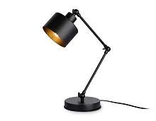 Настольная лампа TR8153 Ambrella light чёрная на 1 лампу, основание чёрное металл в стиле лофт 