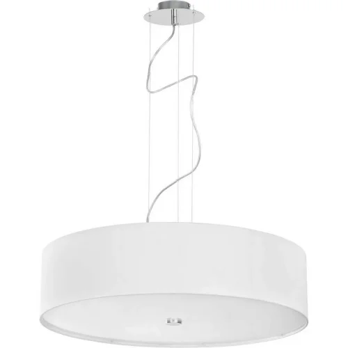 Люстра подвесная Viviane White 6772-NW Nowodvorski белая на 3 лампы, основание хром в стиле минимализм 