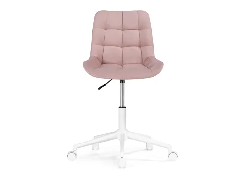 Компьютерное кресло Честер розовый / белый 533175 Woodville, розовый/велюр, ножки/металл/белый, размеры - *920***490*600 фото 4