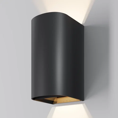 Настенный светильник ЛЕД уличный Драп / Drape O526WL-L20B3K Maytoni уличный IP65 чёрный на 1 лампу, плафон чёрный в стиле современный ЛЕД фото 5 Настенный светильник ЛЕД уличный Драп / Drape O526WL-L20B3K Maytoni уличный IP65 чёрный на 1 лампу, плафон чёрный в стиле современный ЛЕД фото 5