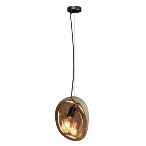 Светильник подвесной Gallo 10293 Amber LOFT IT янтарный 1 лампа, основание чёрное в стиле арт-деко 