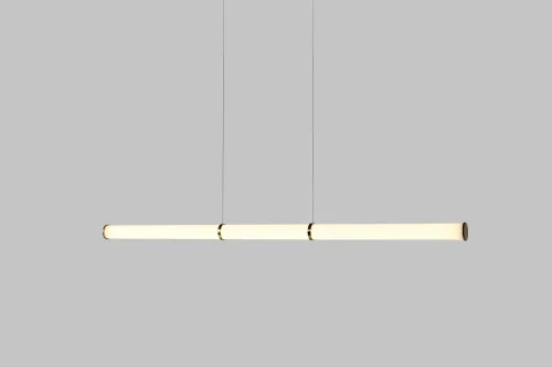 Светильник подвесной LED Varese V10462-PL Moderli белый 1 лампа, основание золотое в стиле современный хай-тек линейный