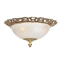 Люстра потолочная Vigilanza E 1.13.38 G Arti Lampadari белая на 3 лампы, основание золотое в стиле классический 