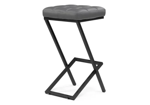 Полубарный стул Амаури темно-серый / черный матовый 507433 Woodville, серый/искусственная кожа, ножки/металл/чёрный, размеры - ****350*360 фото 4