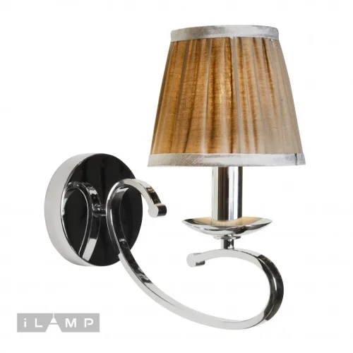 Бра Holiday RM6116/1W CR iLamp коричневый на 1 лампа, основание хром в стиле современный американский  фото 2