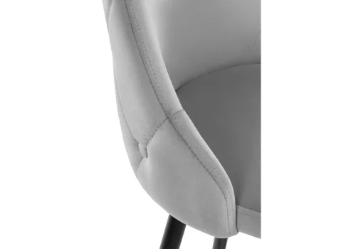 Барный стул Archi light gray 15042 Woodville, серый/велюр, ножки/металл/чёрный, размеры - ****490*500 фото 7