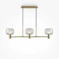 Светильник подвесной Vision MOD411PL-03G Maytoni прозрачный на 3 лампы, основание золотое в стиле современный Светильник подвесной Vision MOD411PL-03G Maytoni прозрачный на 3 лампы, основание золотое в стиле современный