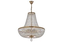 Люстра подвесная хрустальная Castellana E 1.5.50.100 G Arti Lampadari прозрачная на 6 ламп, основание золотое в стиле классический арт-деко Люстра подвесная хрустальная Castellana E 1.5.50.100 G Arti Lampadari прозрачная на 6 ламп, основание золотое в стиле классический арт-деко