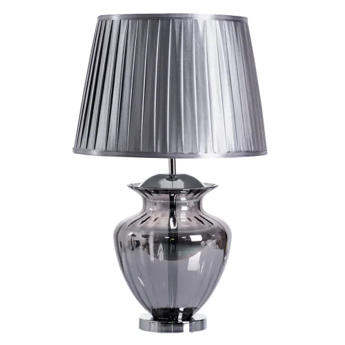 Настольная лампа Sheldon A8532LT-1CC Arte Lamp серая чёрная 1 лампа, основание хром стекло металл в стиле модерн 