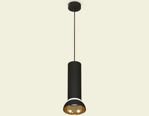 Светильник подвесной XP8192101 Ambrella light золотой чёрный 1 лампа, основание чёрное в стиле современный хай-тек трубочки фото 3