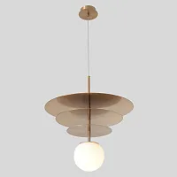 Светильник подвесной UVA SP1.3 BRASS Crystal Lux белый на 1 лампу, основание латунь в стиле современный 