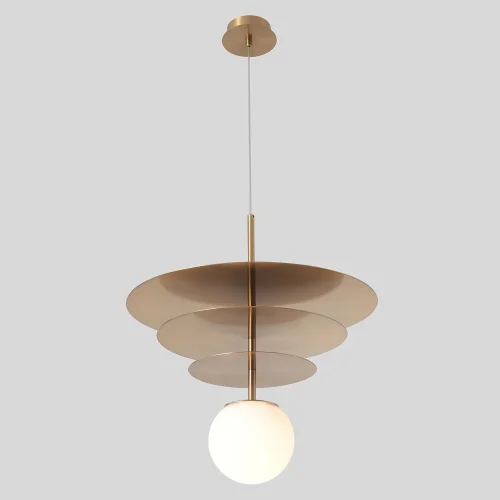 Светильник подвесной UVA SP1.3 BRASS Crystal Lux белый на 1 лампу, основание латунь в стиле современный 