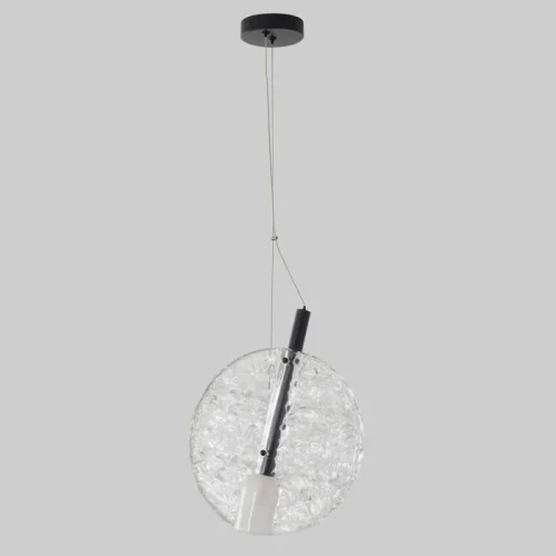 Светильник подвесной FROZEN SP1 BLACK Crystal Lux прозрачный на 1 лампу, основание чёрное в стиле современный фото 2 Светильник подвесной FROZEN SP1 BLACK Crystal Lux прозрачный на 1 лампу, основание чёрное в стиле современный фото 2