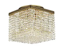 Люстра хрустальная потолочная Cremono E 1.2.24.100 G Dio D'Arte без плафона прозрачная на 4 лампы, основание золотое жёлтое в стиле классика 