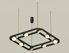 Светильник подвесной XB9182102 Ambrella light чёрный золотой 8 ламп, основание чёрное в стиле хай-тек современный 