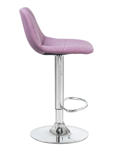 Стул барный 2035-LM DINA,  цвет сиденья фиолетовый, цвет основания хром Dobrin, фиолетовый/текстиль, ножки/металл/хром, размеры - 850*1060***420*460 фото 2
